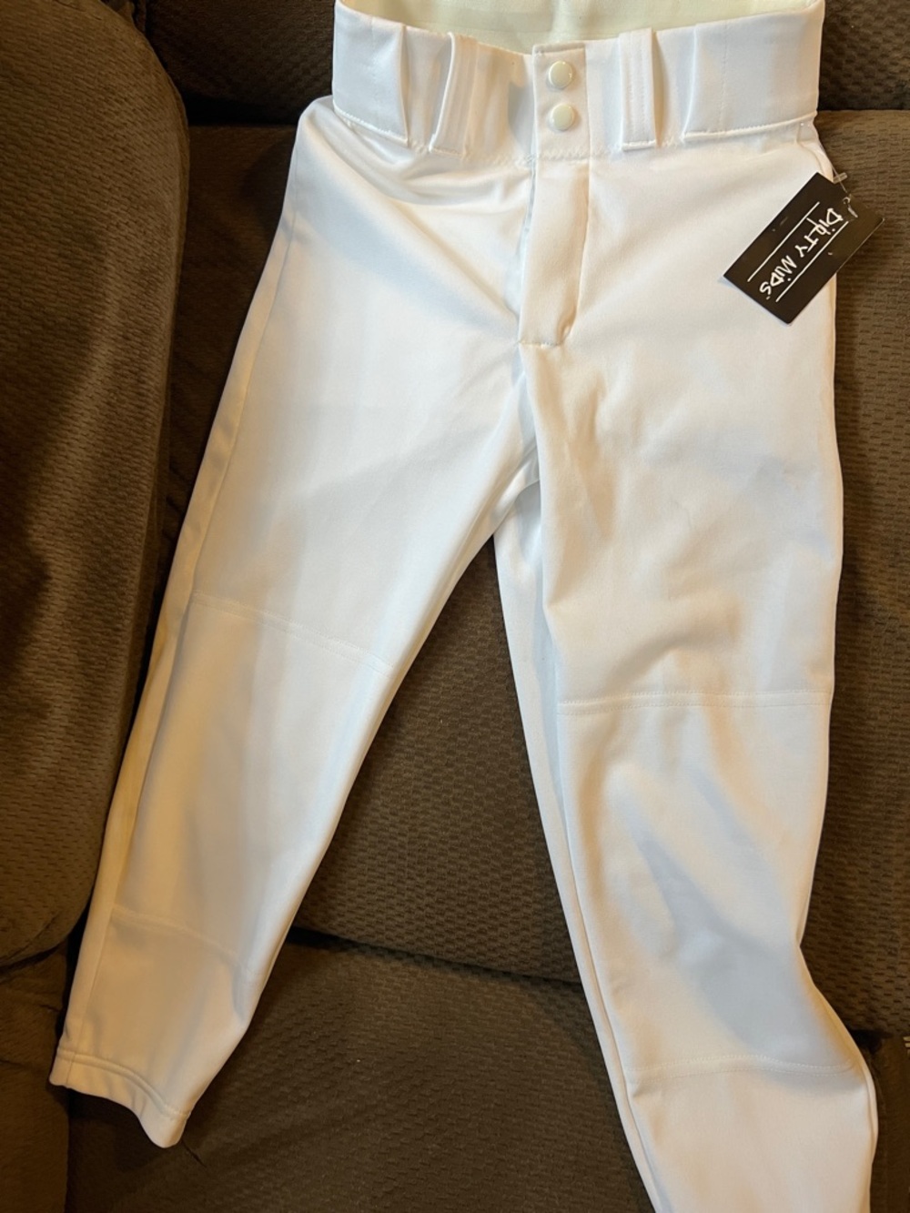 White Athletic Baseball/Softball Pants